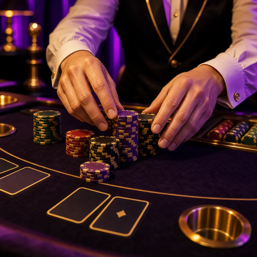 Stół kasyna na żywo z krupierem w Vox Casino